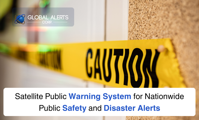 Satellite public warning system | Satellite-enabled emergency alerts and mass communication for public safety